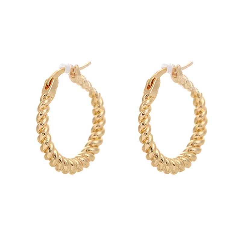 Evelynn Dainty Twisted Hoop Earrings