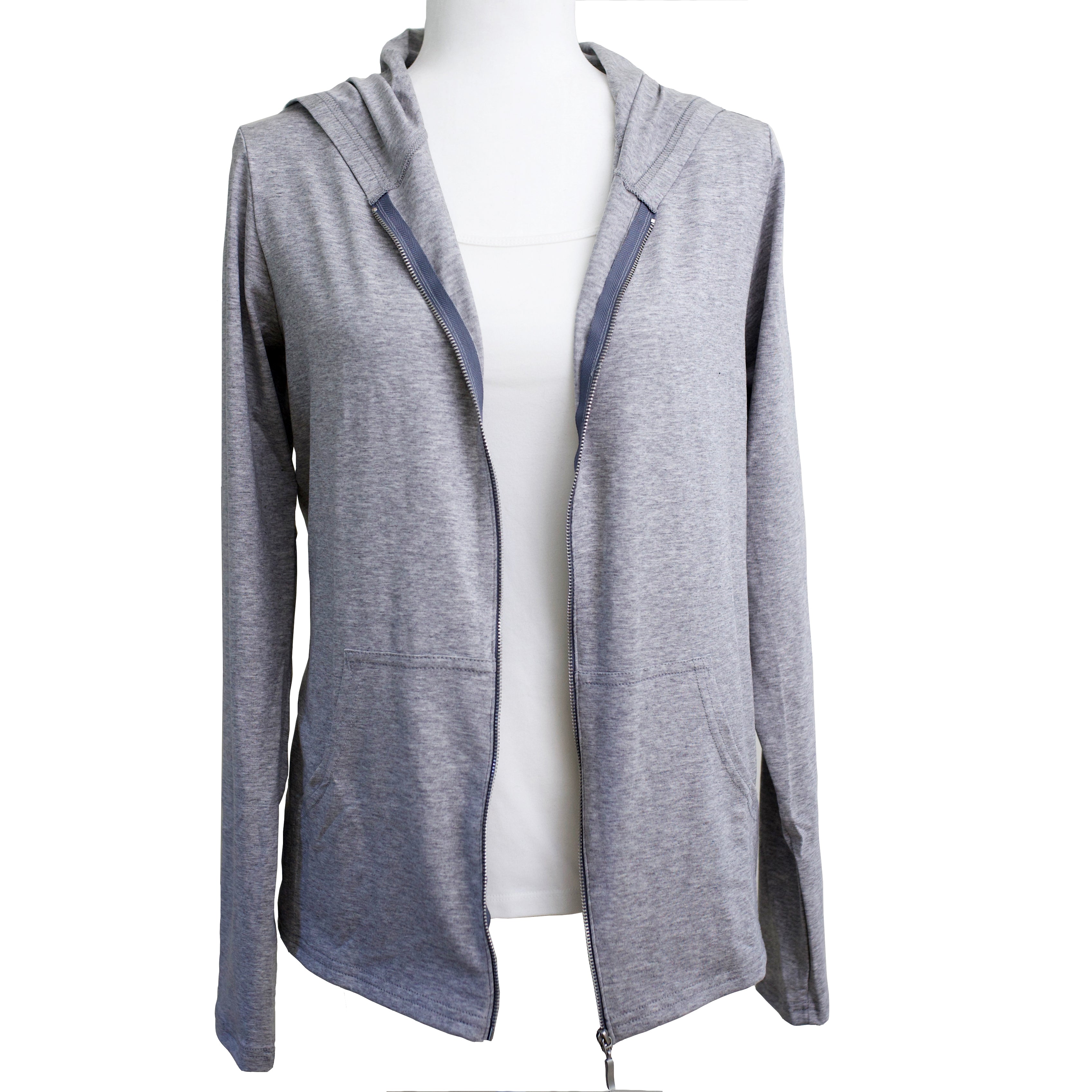 Mastectomy Recovery Hoodie with Surgical Drain Pockets Lightweight