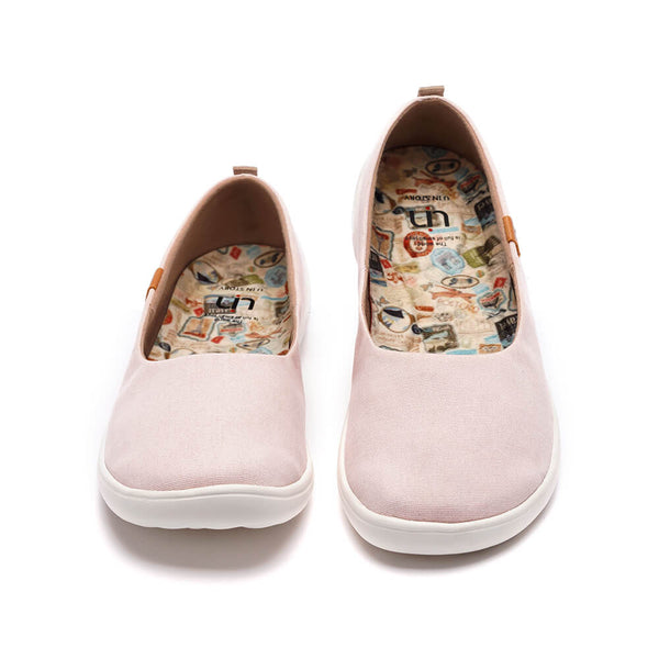 Valencia Canvas Pink Solid Color Travel Shoes | UIN FOOTWEAR