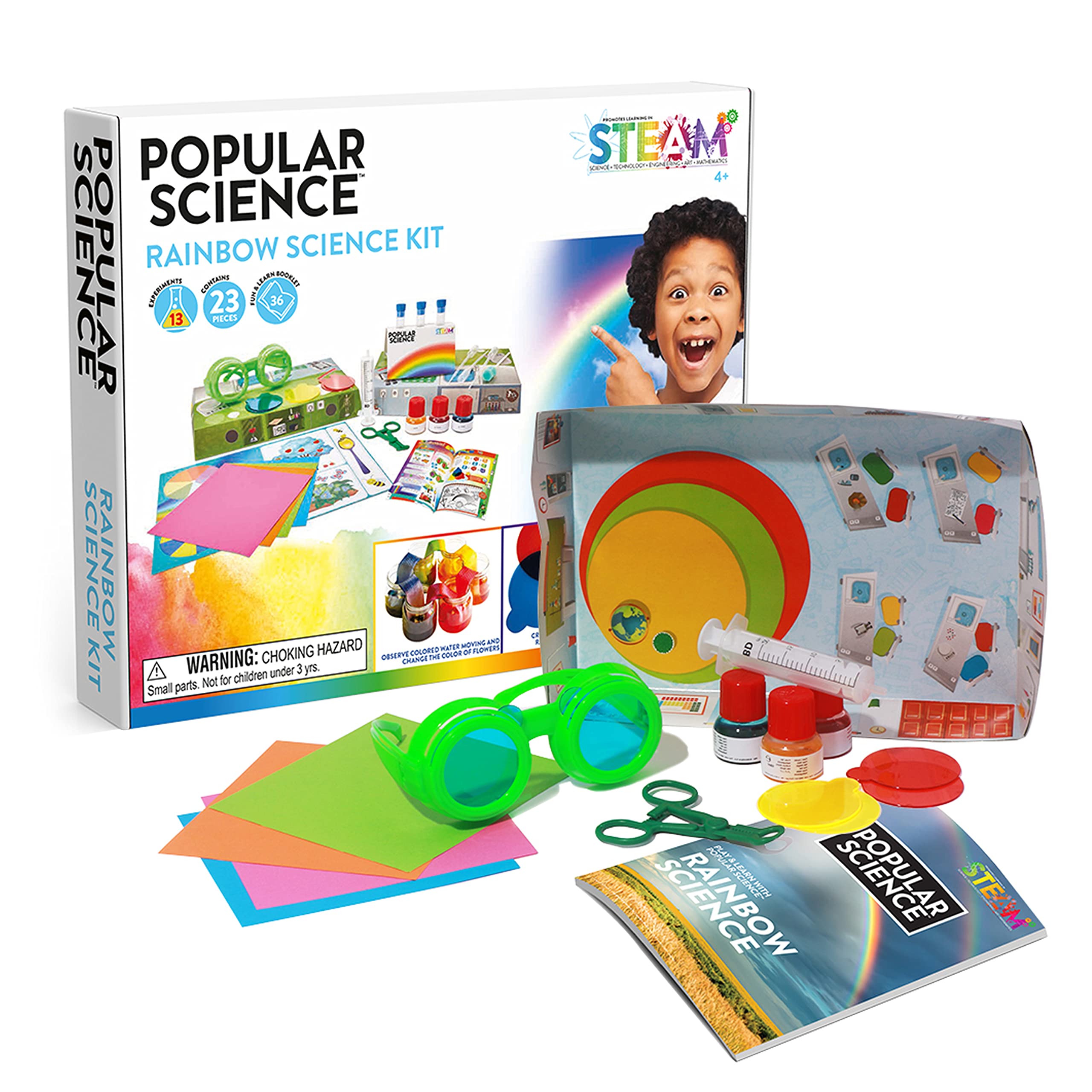 POPULAR SCIENCE Rainbow Science Kit | STEM Science Toys and Gifts for Educational and Fun