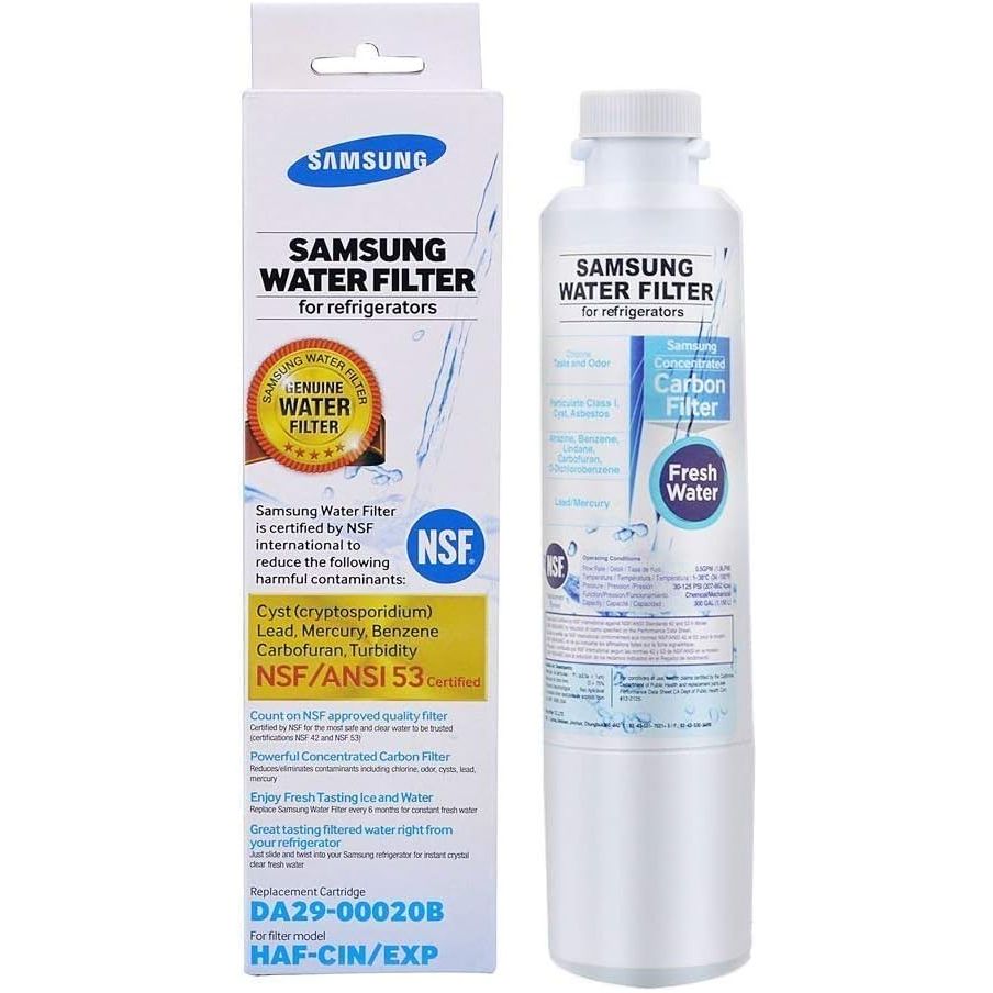 SAMSUNG Hafcin DA29-00020B HAF-CIN/EXP Fresh Refrigerator Water Filter, 1 Pack, White
