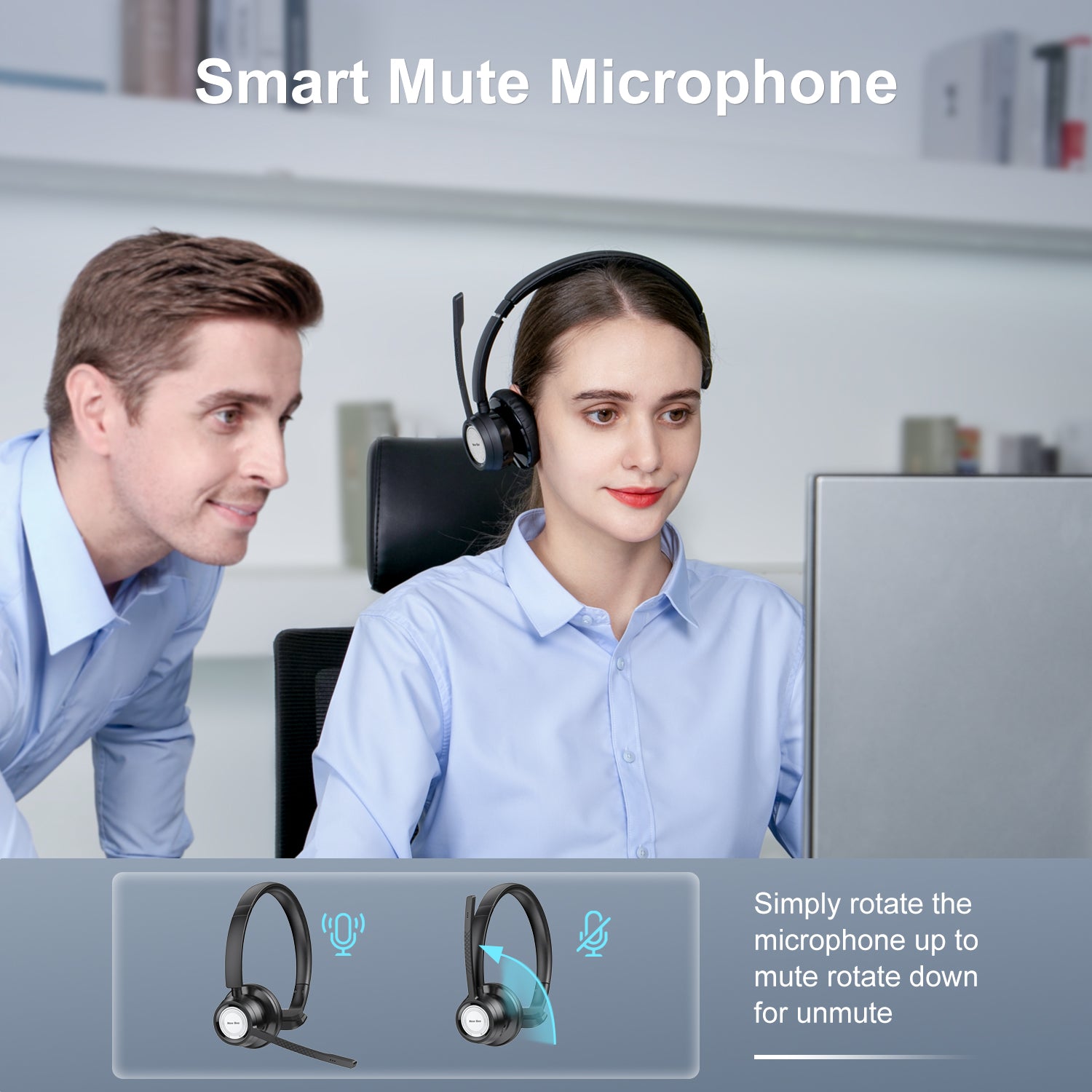 Wireless Office Headphone BH60 PLUS