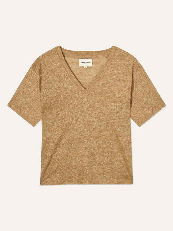  LOULOU STUDIO的Hakueru V领毛衣，V领毛衣的剪裁是超大的，宽松的版型，落肩。
 

正码尺寸，取正常尺寸。
宽松的设计
羊毛和羊绒混纺
滑动
干洗
进口的

  
构成70%羊毛，30%羊绒