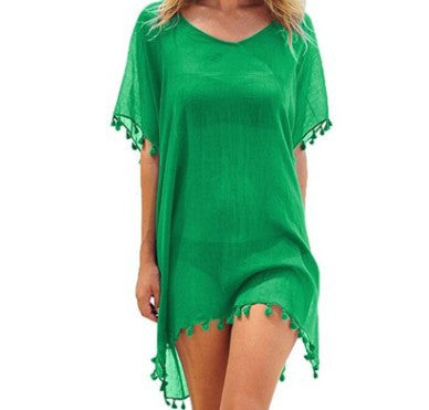 Succulence Collection Loose Chiffon Summer Beach Tunic Cover-Up