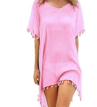 Succulence Collection Loose Chiffon Summer Beach Tunic Cover-Up