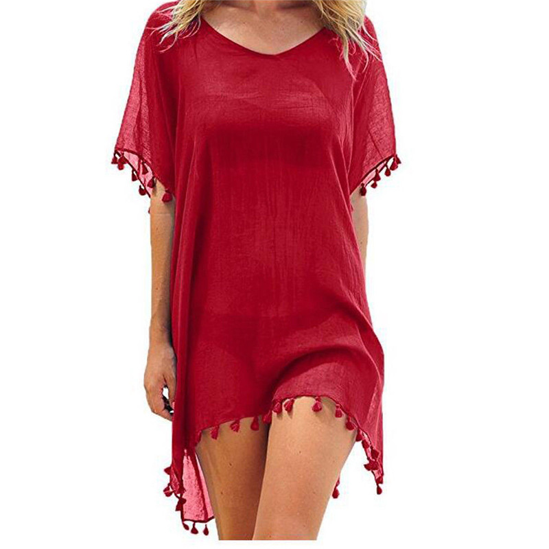 Succulence Collection Loose Chiffon Summer Beach Tunic Cover-Up