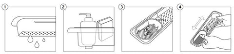 Kitchen Sink Rack Organizer Telescopic Drain Rack Dish Washing Filter Drain Storage Basket Adjustable Sponge Soap Hanging Holder