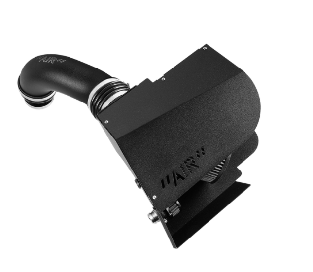 The SPELAB cold air intake kit, showing the intake tube, filter, and heat shield.