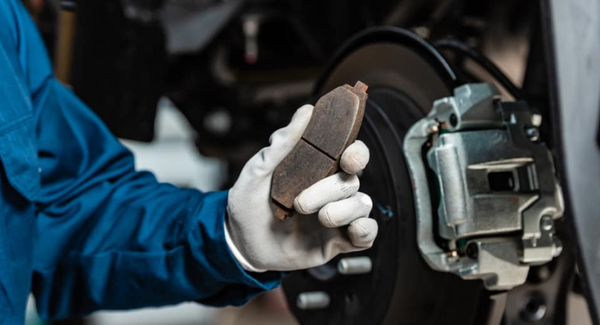 Worn vs new car brake pads comparison