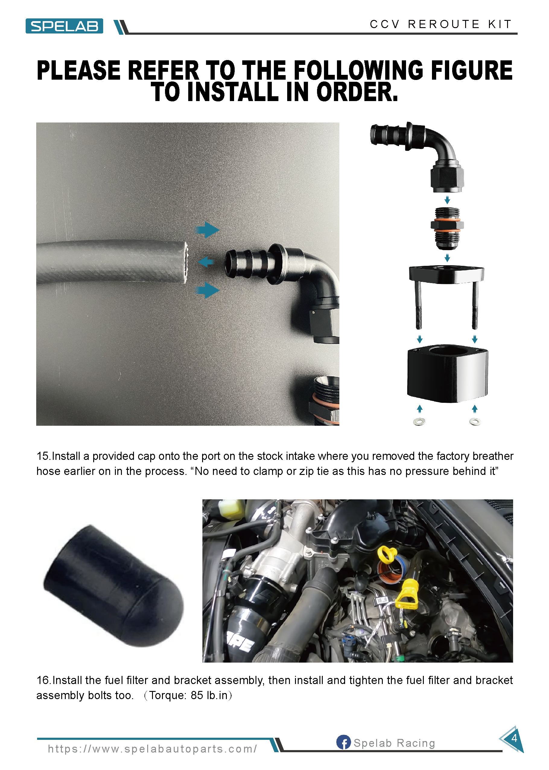 SPELAB 11-20 6.7L Powerstroke CCV ReRoute Kit Installtion Instruction 6