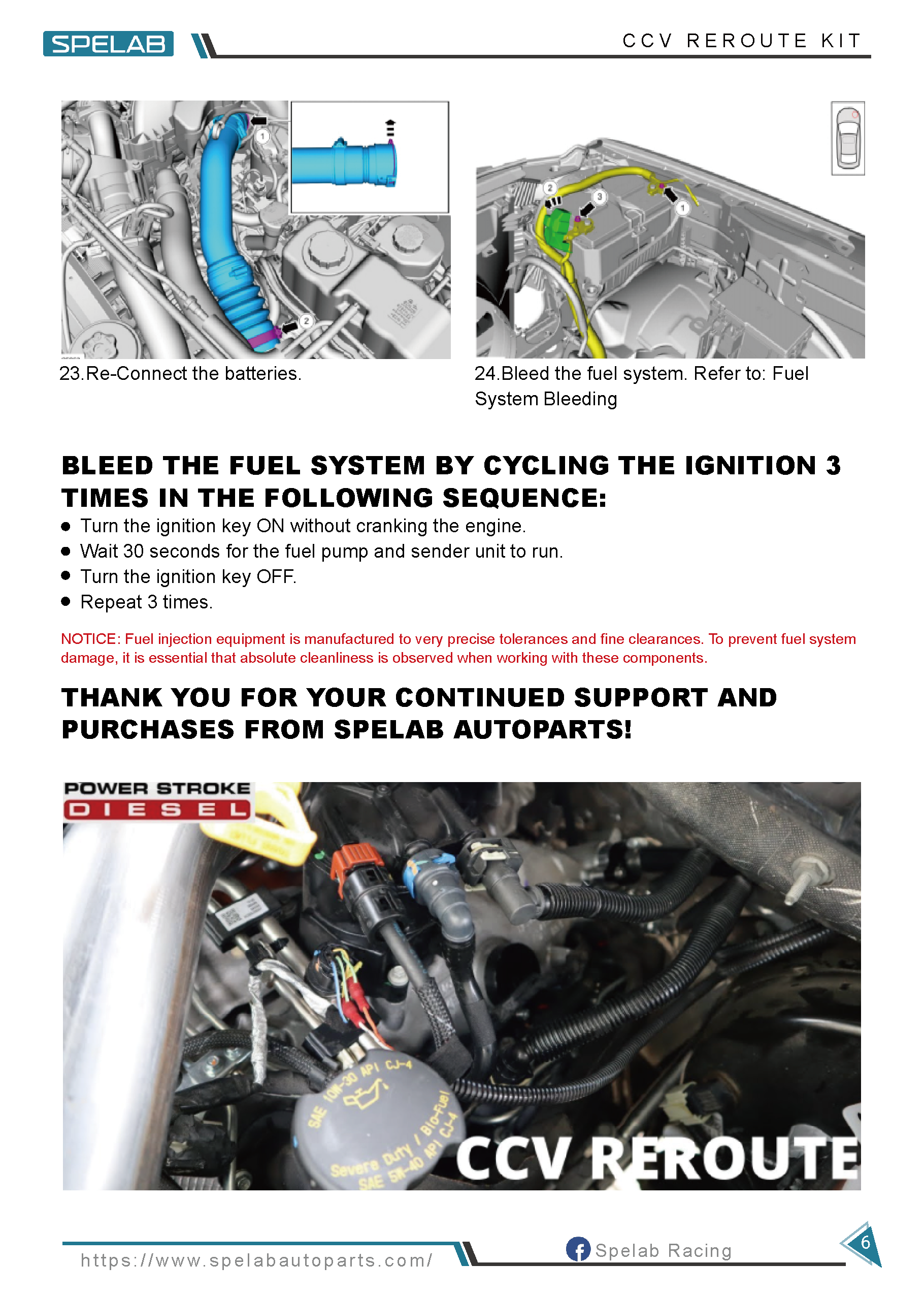 SPELAB 11-20 6.7L Powerstroke CCV ReRoute Kit Installtion Instruction 7