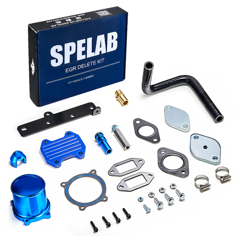 SPELAB 13-18 Ram 6.7L Cummins Diesel EGR Plate Cooler & Throttle Valve Delete Blue Kit