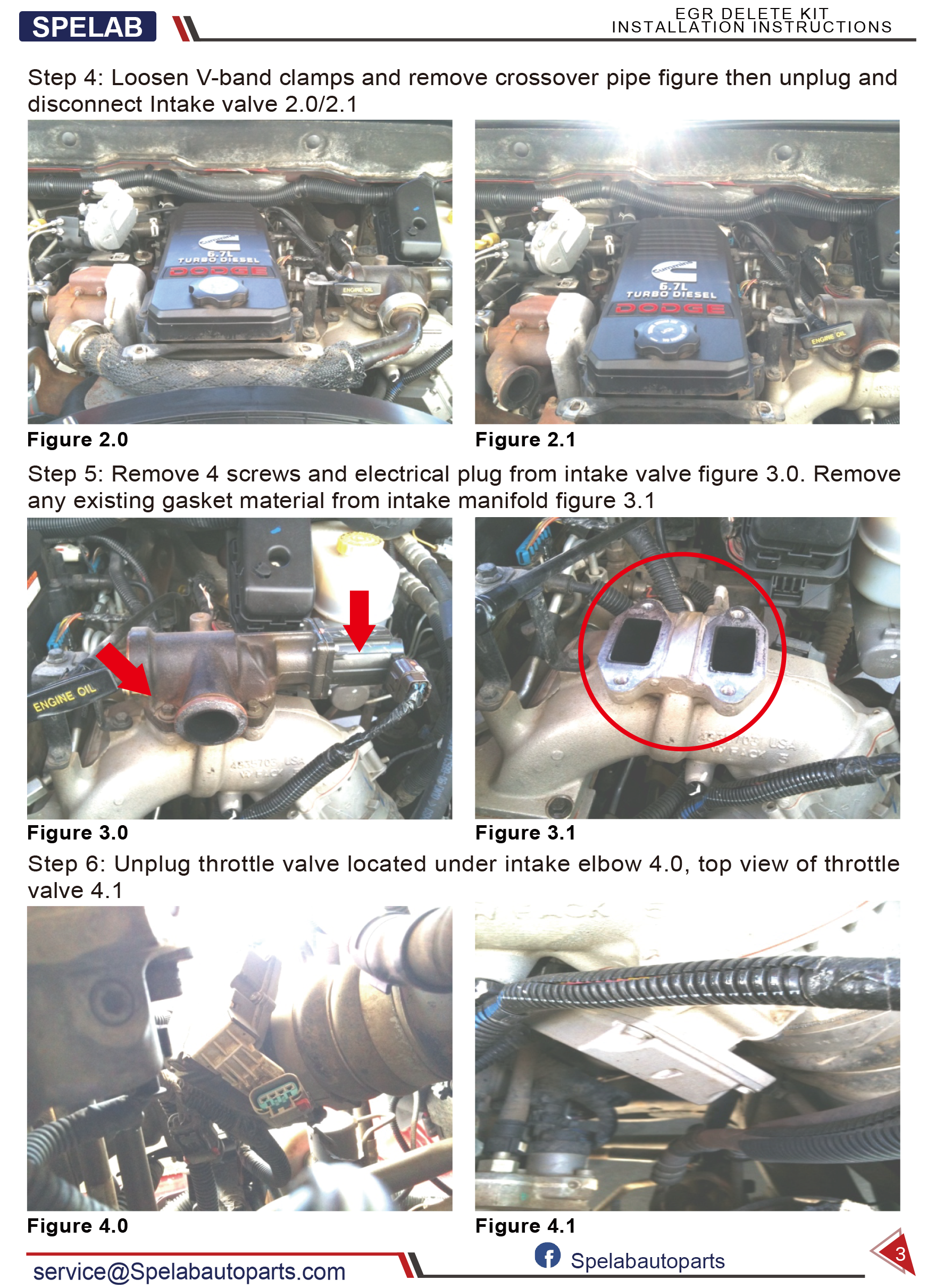 SPELAB 2007-2009 Dodge Ram 6.7L Cummins EGR Cooler Delete Kit Installtion Instruction 4