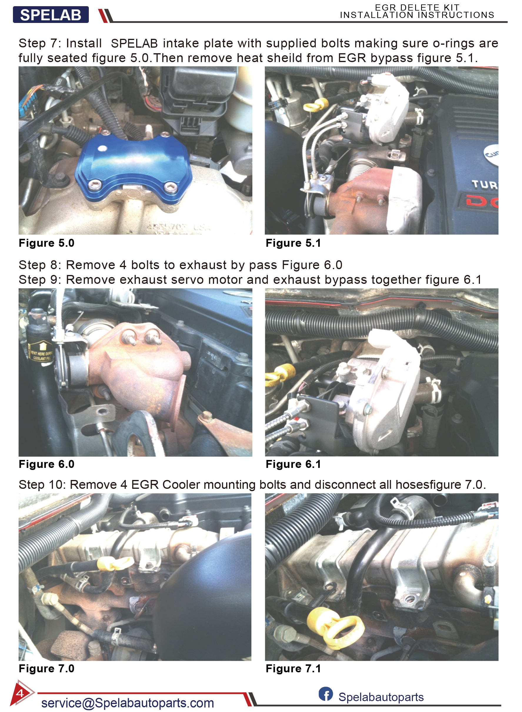 SPELAB 2007-2009 Dodge Ram 6.7L Cummins EGR Cooler Delete Kit Installtion Instruction 5
