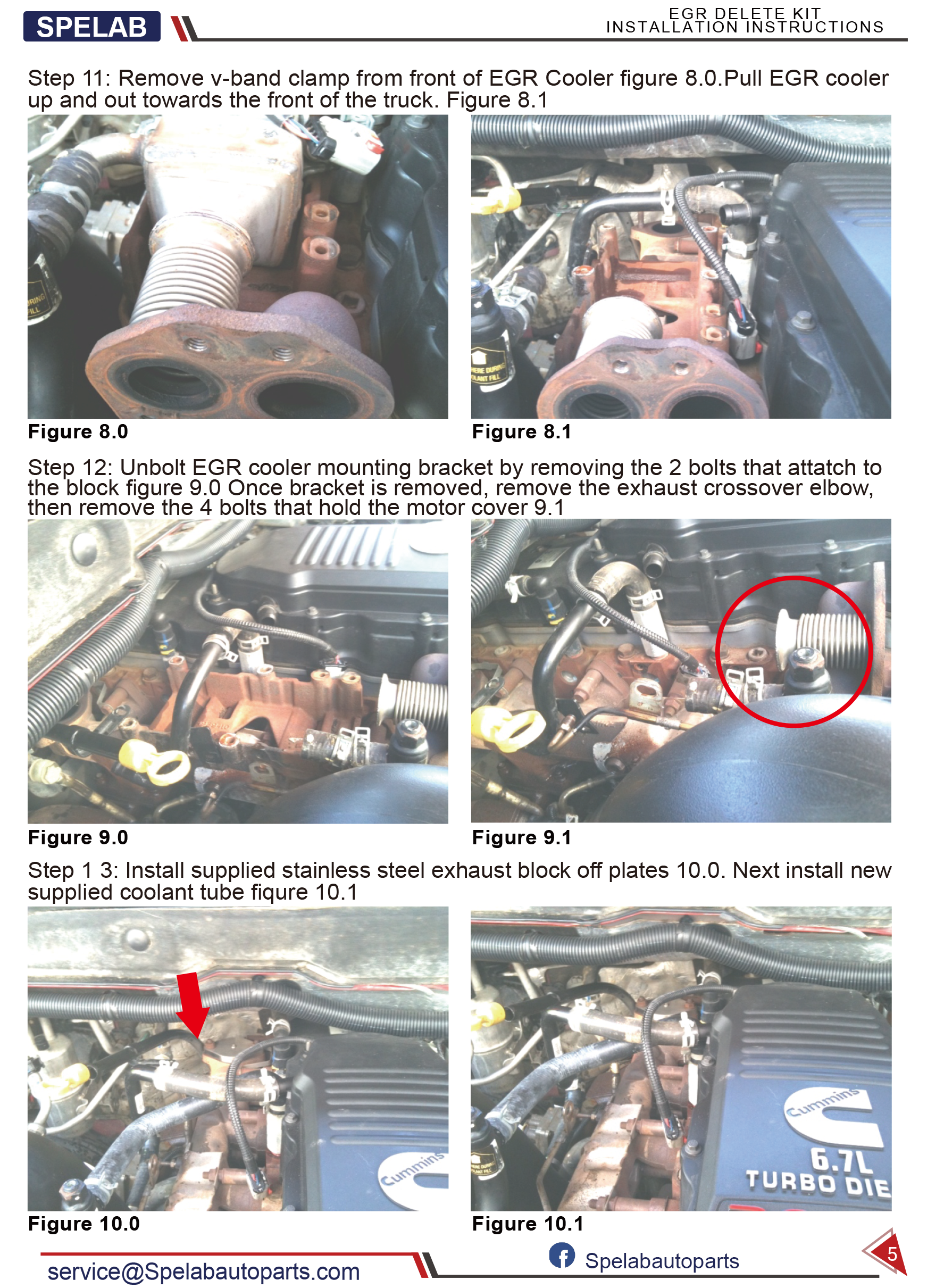 SPELAB 2007-2009 Dodge Ram 6.7L Cummins EGR Cooler Delete Kit Installtion Instruction 6