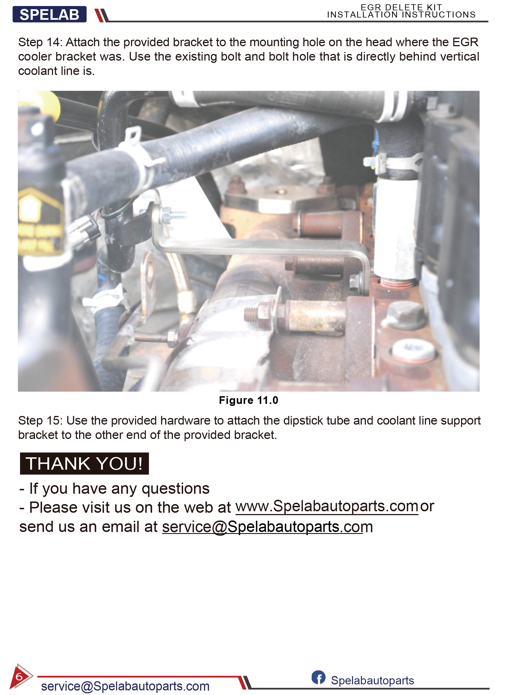 SPELAB 2007-2009 Dodge Ram 6.7L Cummins EGR Cooler Delete Kit Installtion Instruction 7