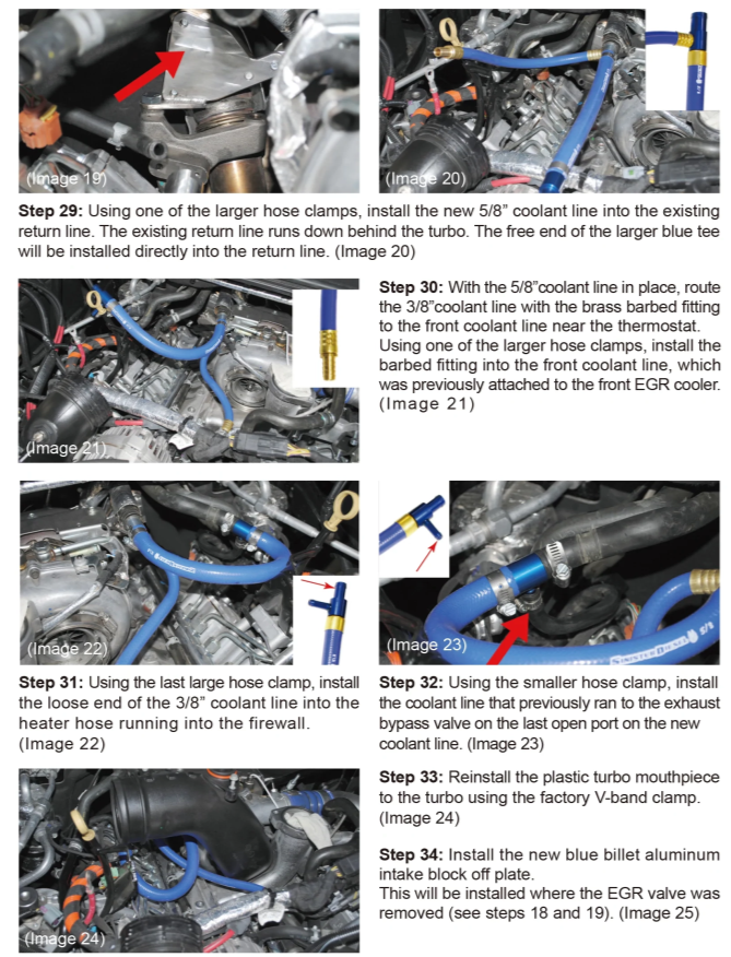 SPELAB 2011-2015 GMC Chevy 6.6L Duramax EGR Valve Cooler Delete Kit Black Off Plate 5