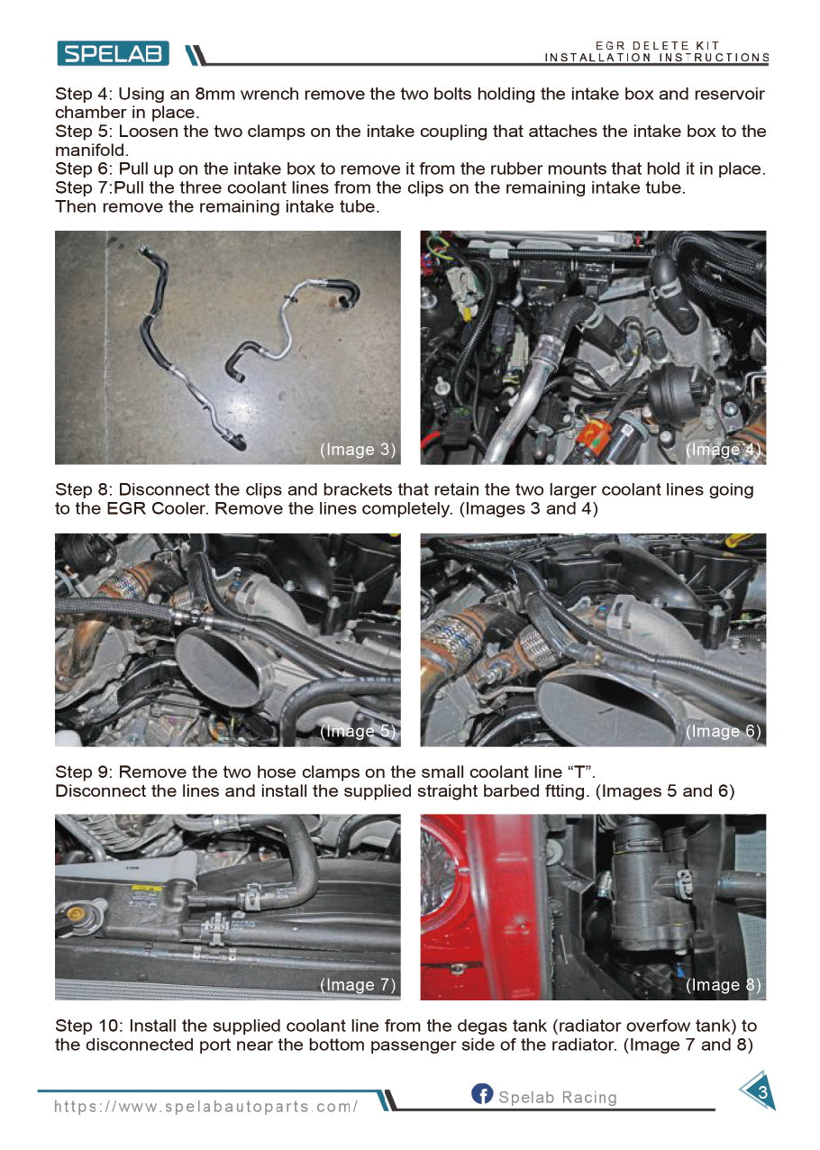 SPELAB 2011-2019 6.7L POWERSTROKE Two EGR DELETE KIT INSTRUCTION