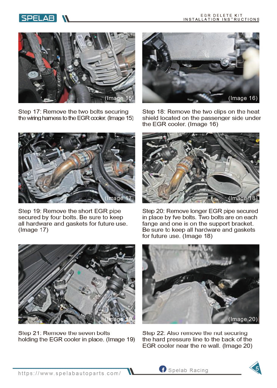 SPELAB 2011-2019 6.7L POWERSTROKE Two EGR DELETE KIT INSTRUCTION