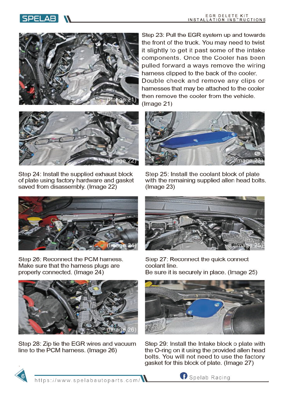 SPELAB 2011-2019 6.7L POWERSTROKE Two EGR DELETE KIT INSTRUCTION