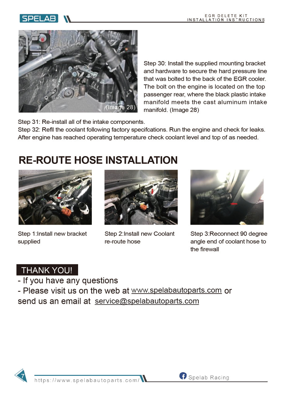 SPELAB 2011-2019 6.7L POWERSTROKE Two EGR DELETE KIT INSTRUCTION