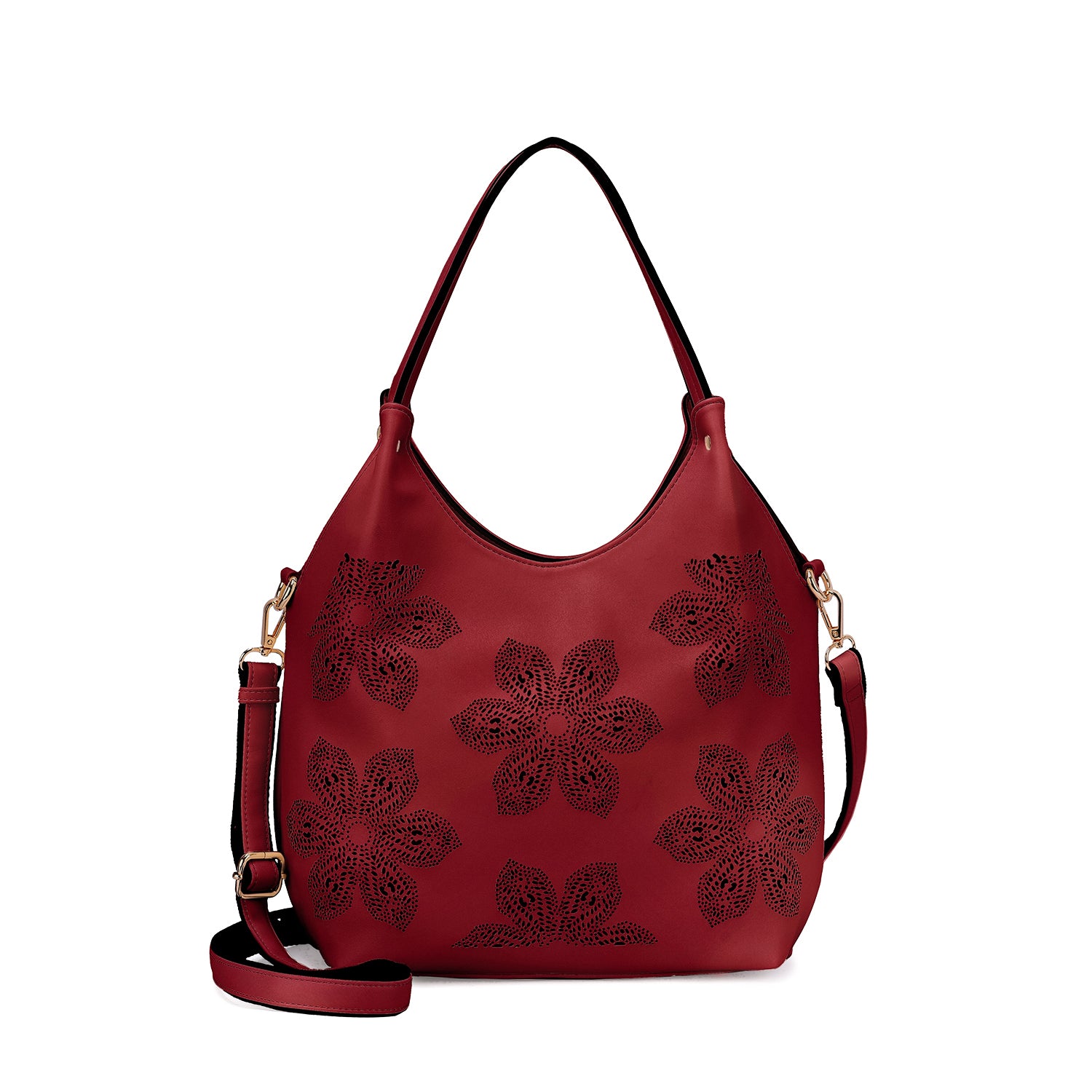 Elie Floral Laser Prints Hobo