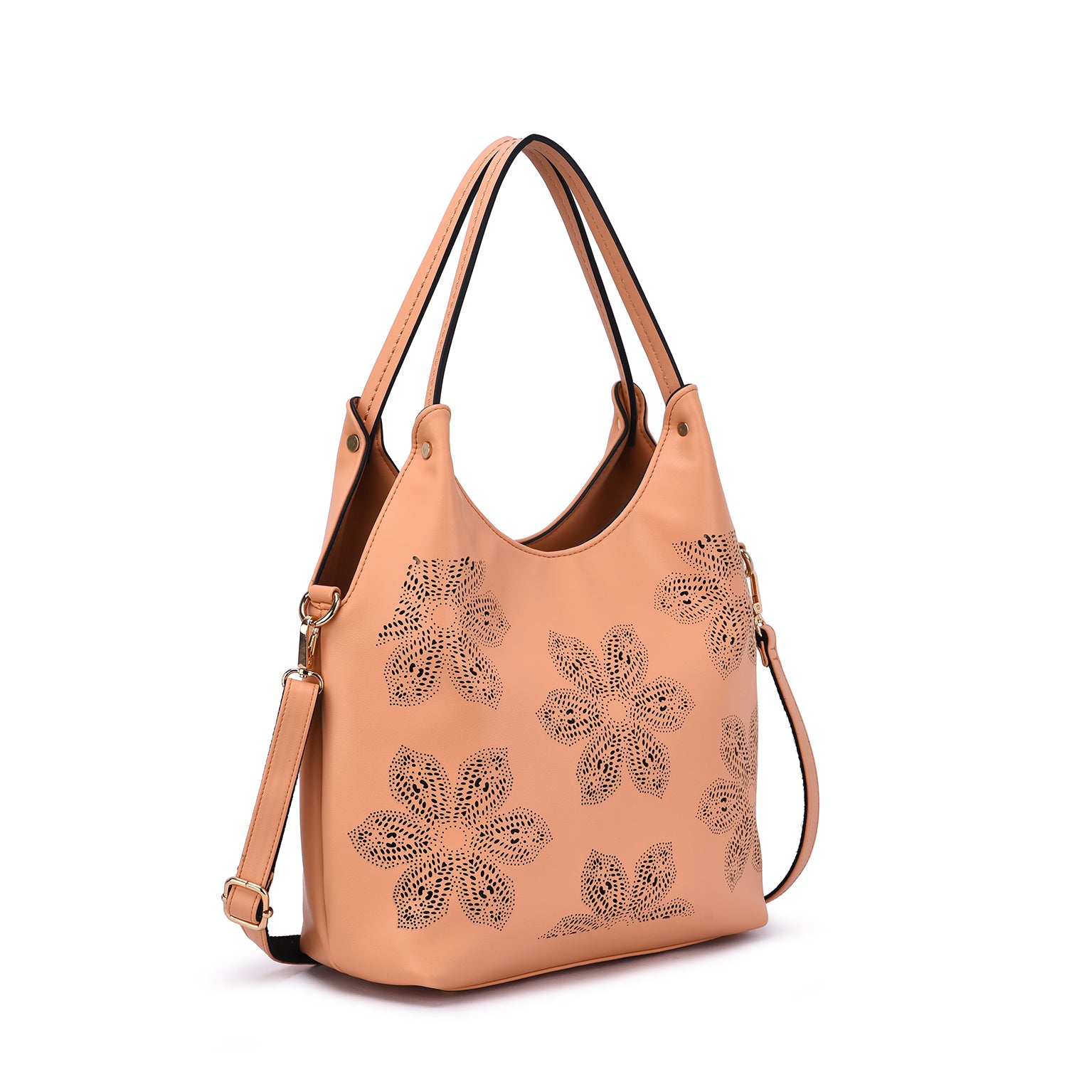 Elie Floral Laser Prints Hobo