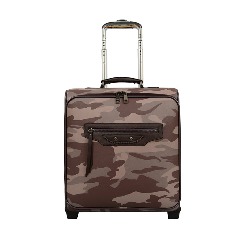 Brandy Camouflage Rolling Suitcase