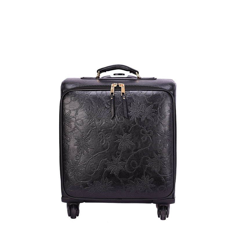 Risa Floral Embossed Suitcase