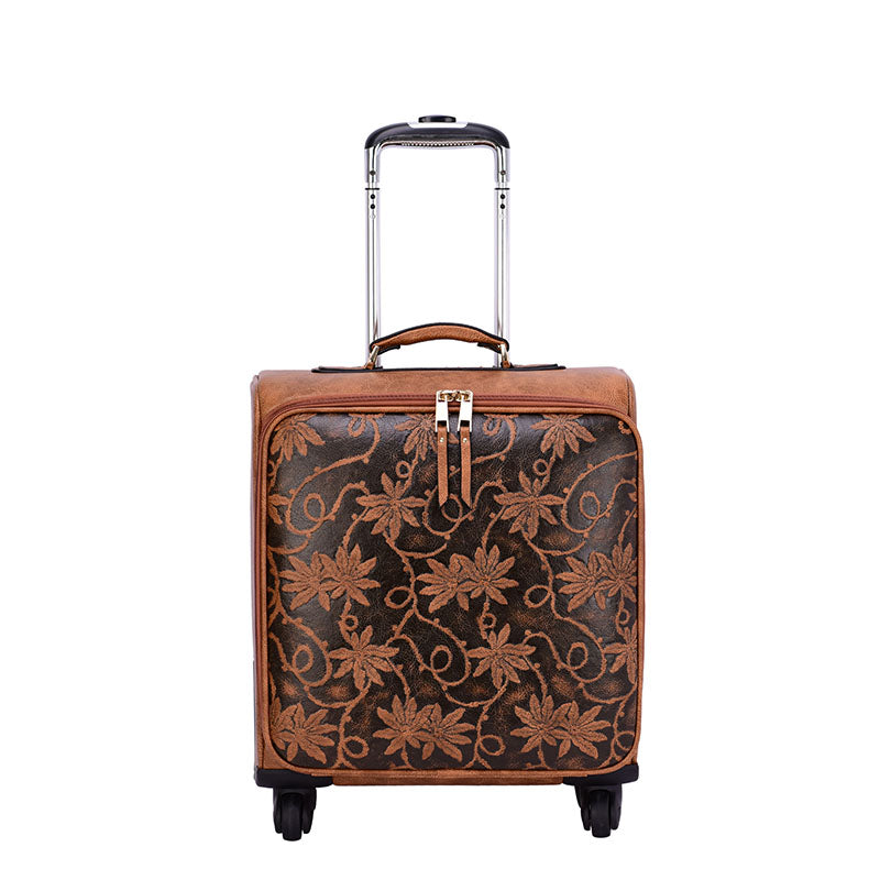 Risa Floral Embossed Suitcase
