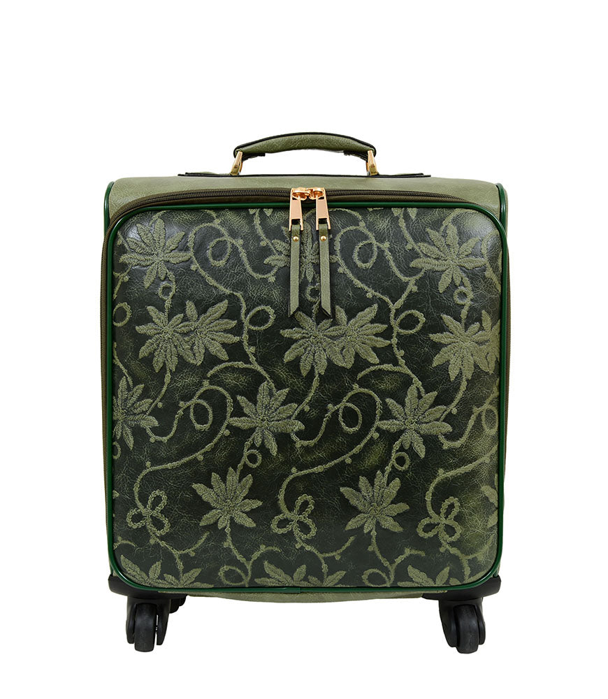 Risa Floral Embossed Suitcase