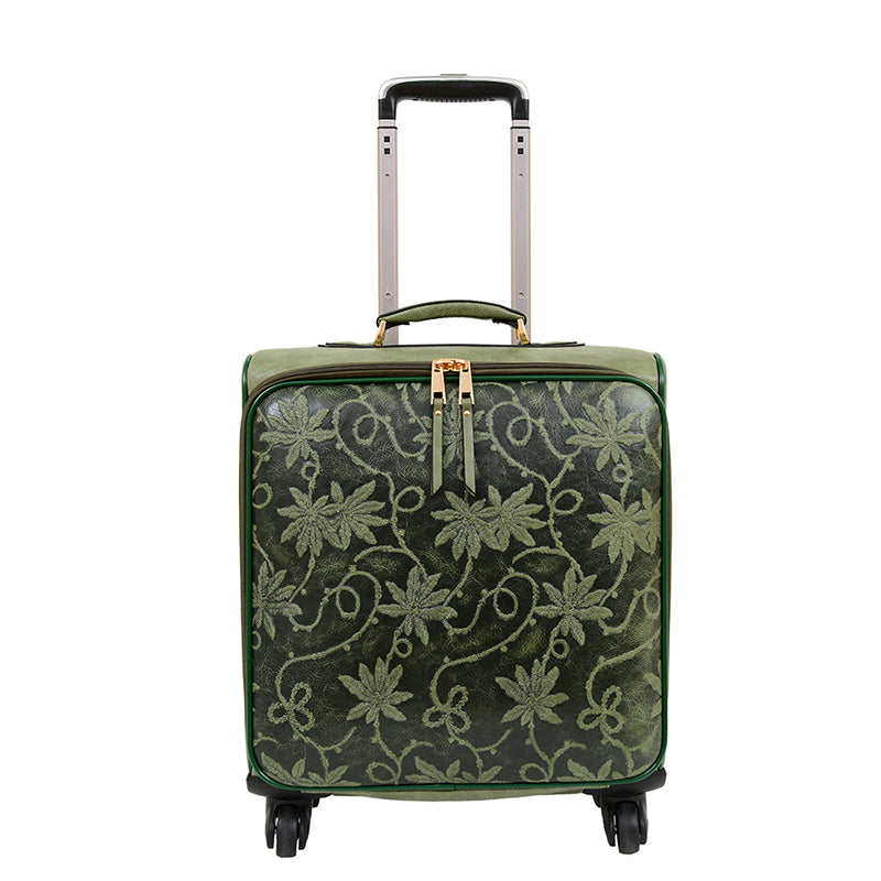 Risa Floral Embossed Suitcase