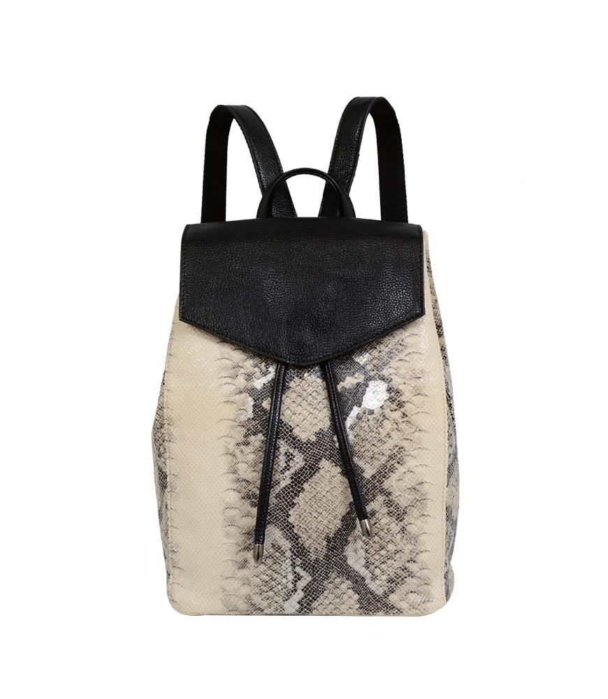 Karai Snakeskin Embossed Backpack.