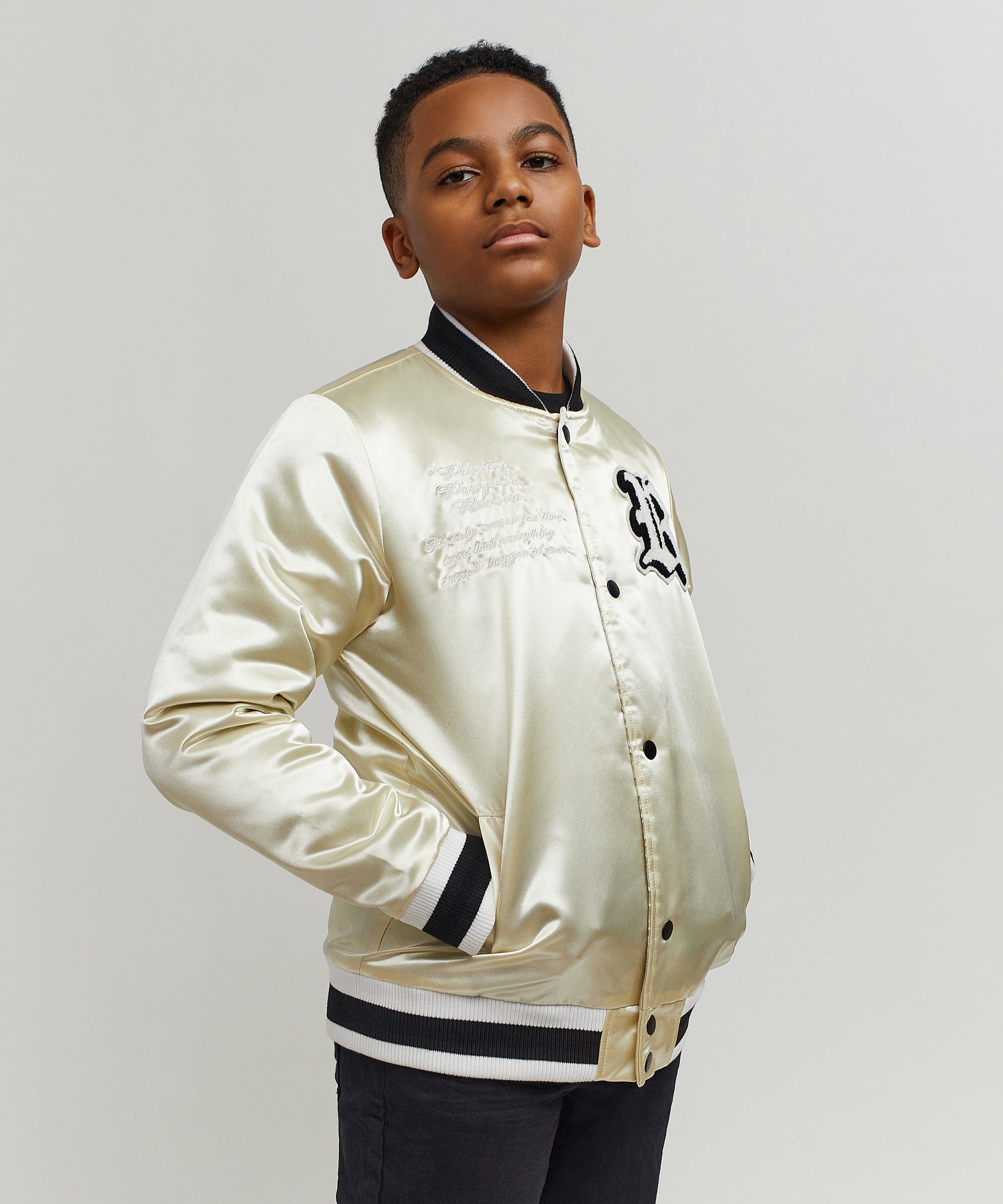 Kids Play Hard Satin Jacket