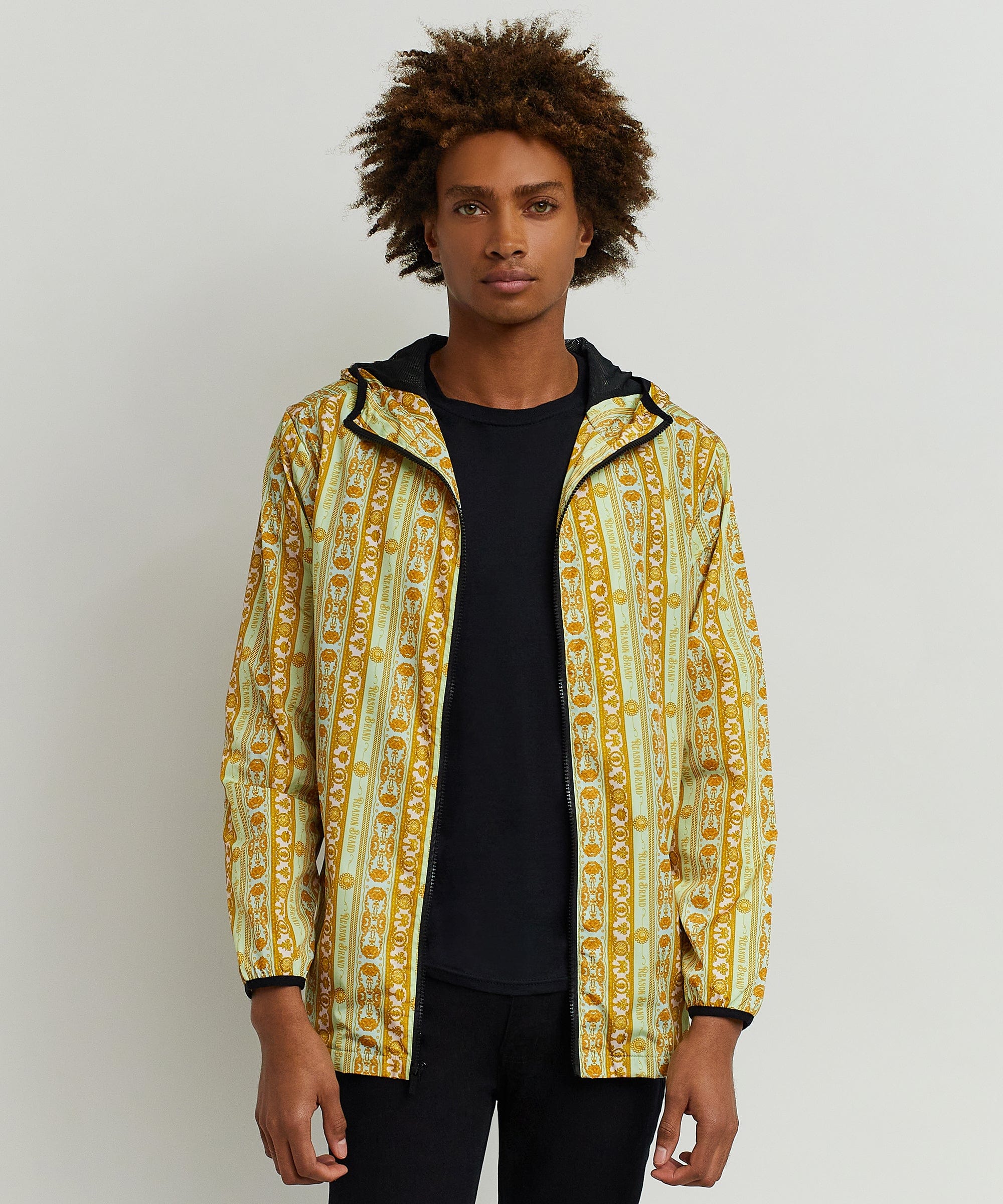 Royal Chains Allover Print Hooded Jacket