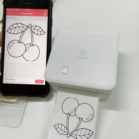 print patterns with M02 Pro mini pocket printer