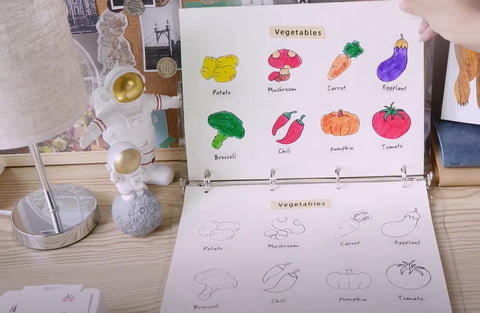 completed vegetables binder