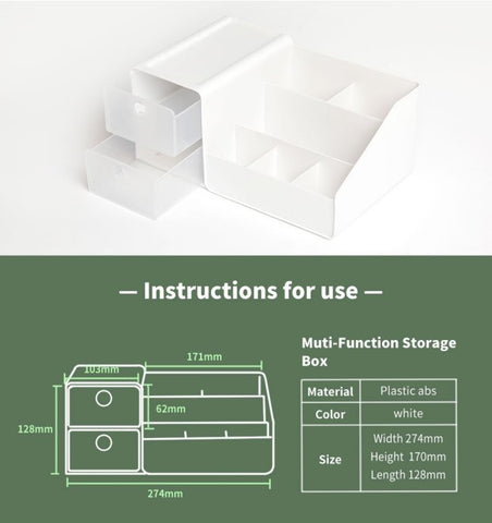 Multifunctional storage box instruction for use