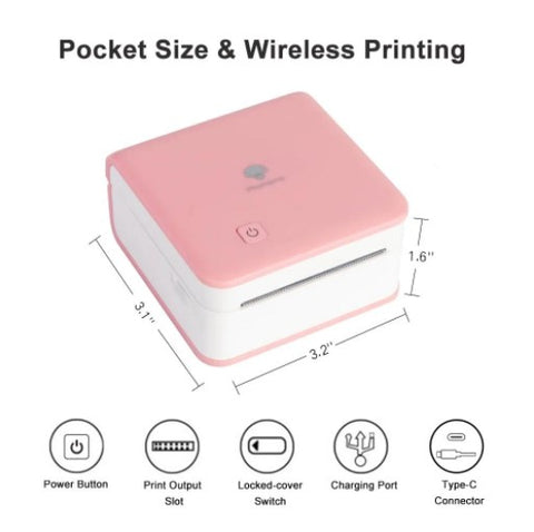wireless printing- M02 pro mini inkless pocket printer