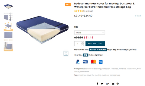 mattress cover for moving