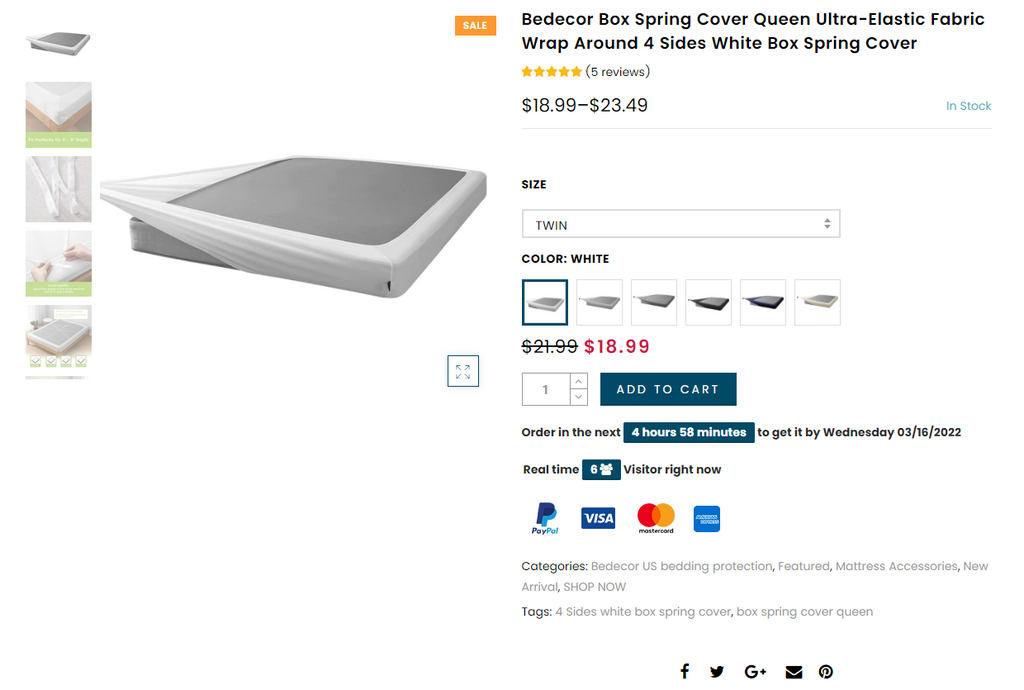 box spring cover queen