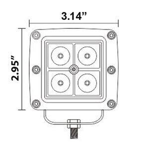 Universal - Improved Infinite Cube RGB Light - 3 Inch, 4 LED, 2-Pack