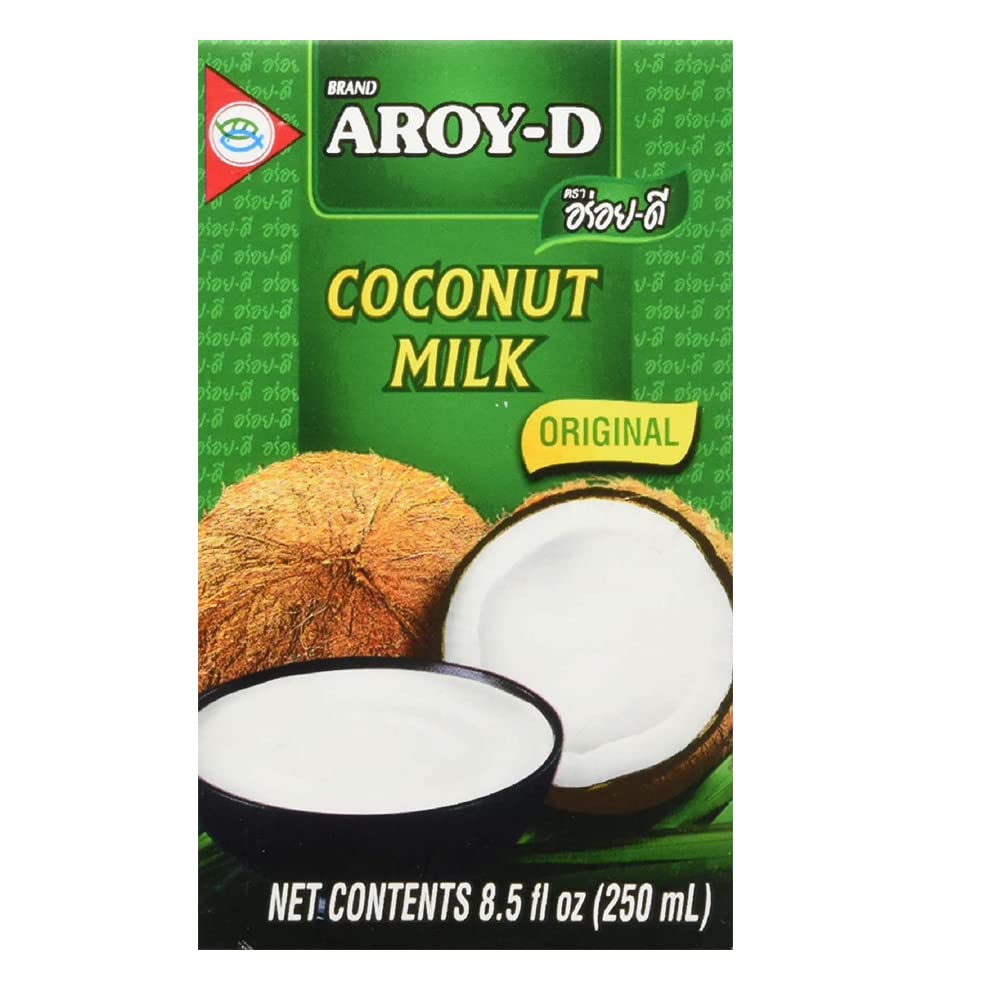 Aroy-D Coconut Milk 8.5 Fluid Ounce (250ml) (Coconut Milk 8.5oz, pack of 36)