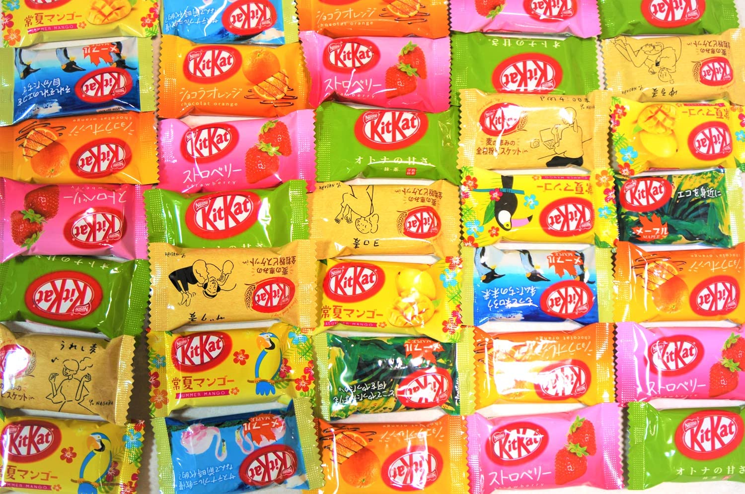 Japanese Kit Kat Variety Pack 7 Full Bags Assorted Flavors  | Prefect Gift | Ships fast from USA