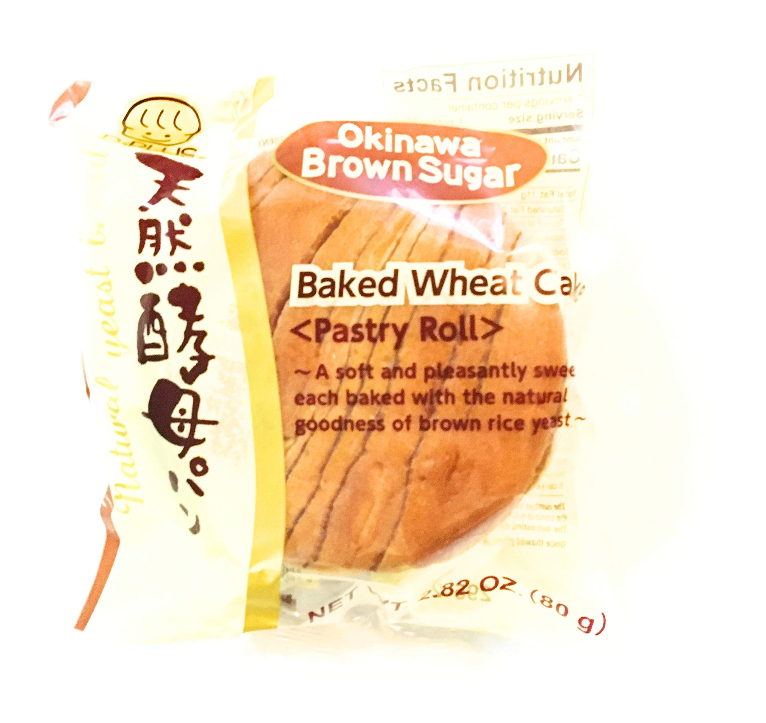 D-Plus - Japanese Bread Baked Wheat Cake (Okinawa Brown Sugar), 2.82 Ounces, (Pack of 2)