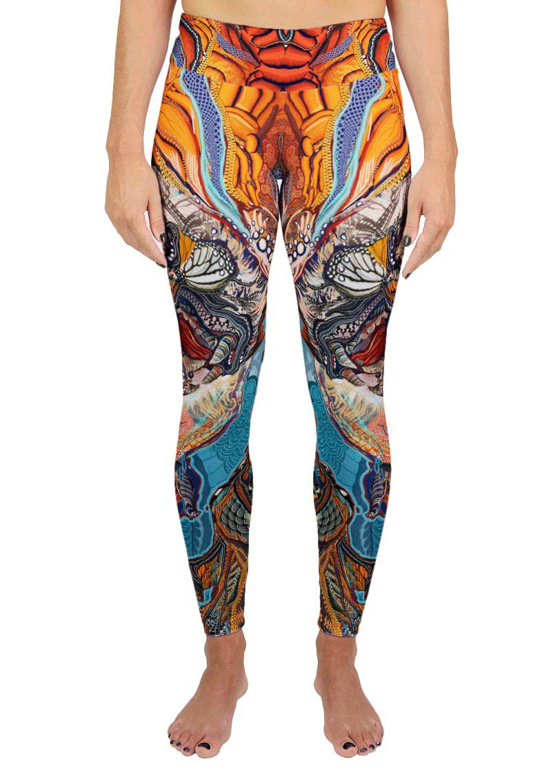  Tiger Swallow Tail Active Leggings 