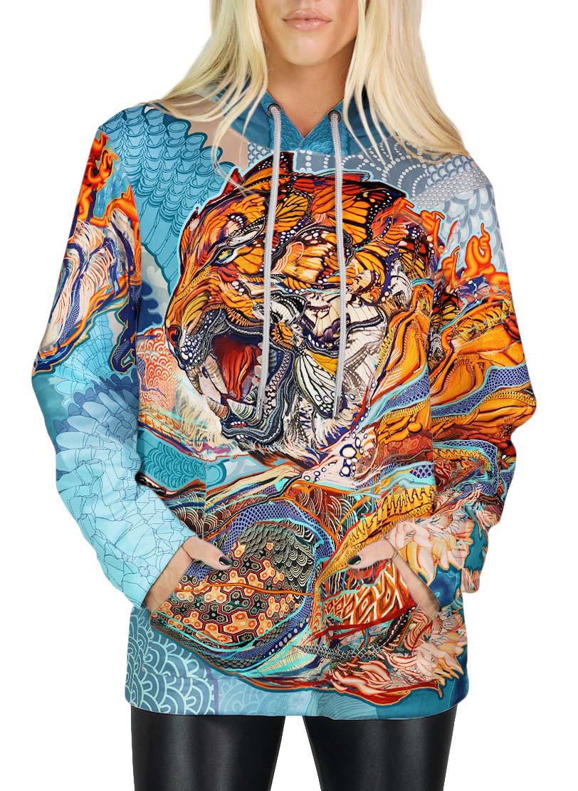  Tiger Swallow Tail Hoodie 