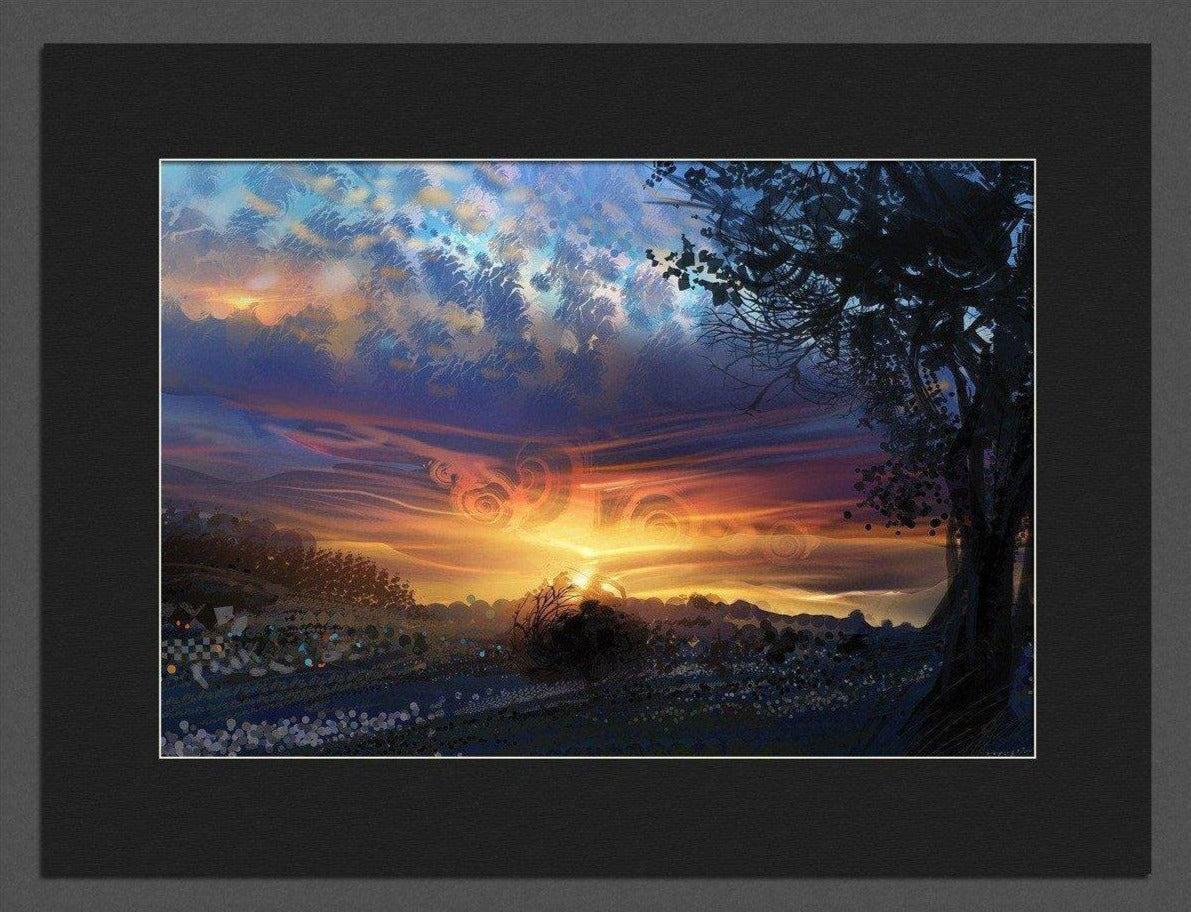  RAINBOW SUNSET • Matted Print 