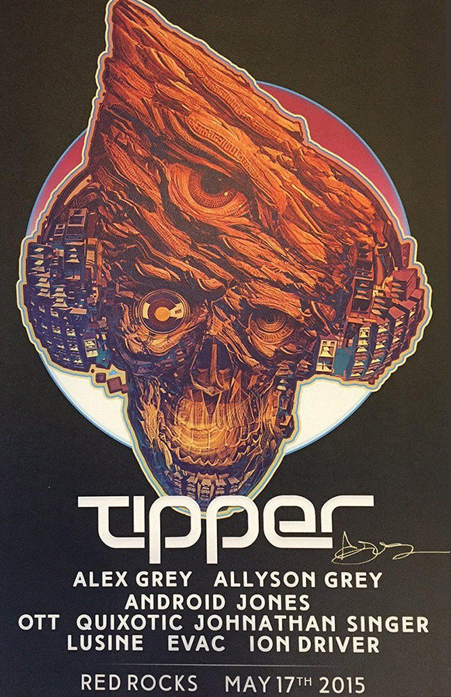  Tipper Red Rocks Poster-Black 