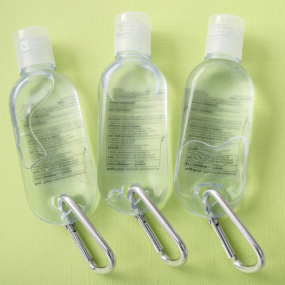 Perfectly Plain Collection Hand Sanitizer In A Clear Plastic Container With Flip Open Top